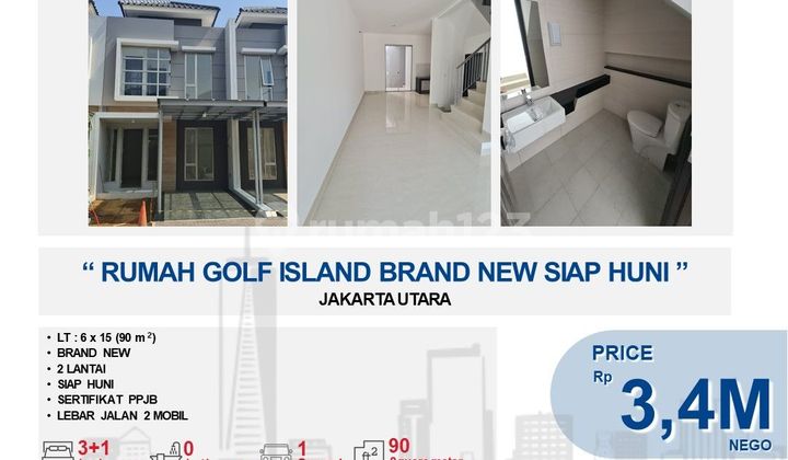 Rumah Golf Island nyaman,bersih dekat sport activities area.. di The Piano Rumah Baru hadsp Selatan