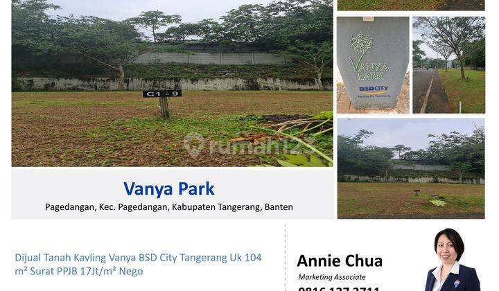 Dijual tanah kavling Vanya Park bsd Tangerang 1