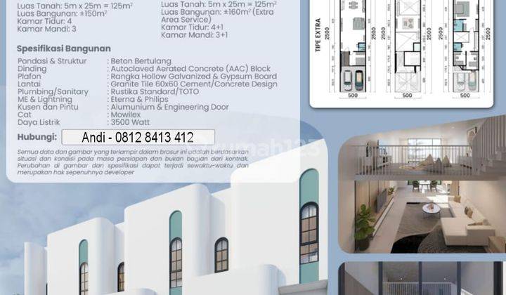 Rumah di Meruya Utara Konsep Santorini Dengan Mezanine & 2 Living Room, Jakarta Barat 2