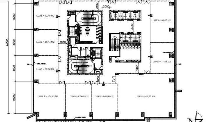 Sewa Office Universitas Bunda Mulia Tower Luas 246 M2 di Alsut 1