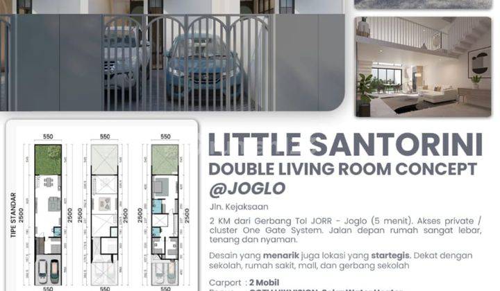 Rumah di Jalan Kejaksaan Joglo Konsep Rumah Pantai Santorini Dengan Mezzanine, Jakarta Barat 1