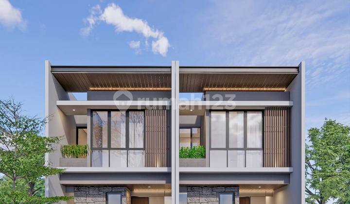 Contemporary Modern New House Manyar Tirtoyoso 2 Floors Facing South