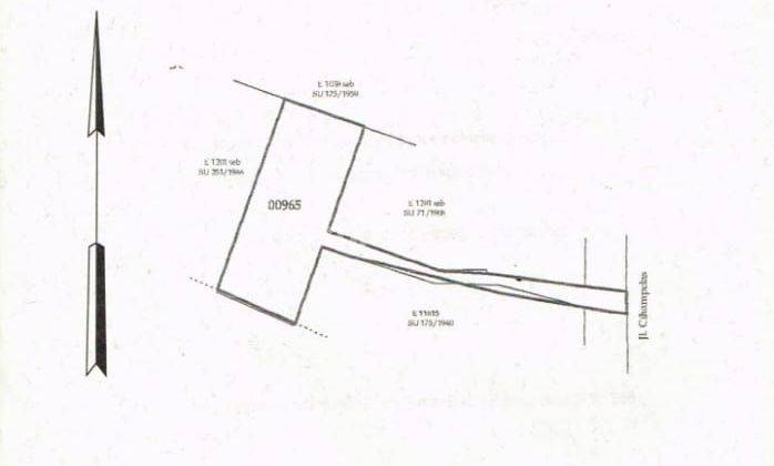 Tanah di Jl Cihampelas 1600 m² SHM harga bawah NJOP 1