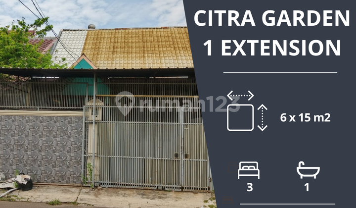 DIJUAL: Rumah 1,5 Lantai di Citra Garden 1 Extension, Kalideres, Jakarta Barat