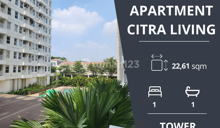 Dijual Apartment Citra Living, Citra Garden 7, 1 BR Full Furnished, Kalideres, Jakarta Barat 1