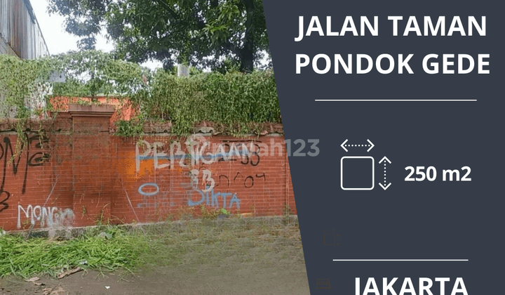DIJUAL : Tanah di Jalan Utama Perumahan Taman Pondok Gede, Jakarta Timur 1