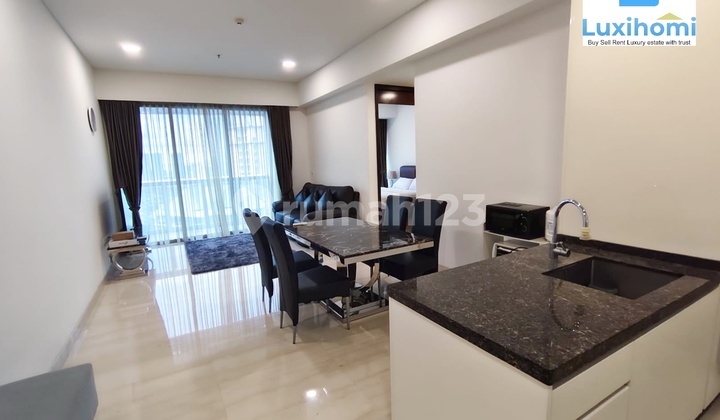 For Rent Anandamaya Apartment 2 Bedrooms Size 133M2 Fully Furnished High Floor, Close to Bundaran HI, Central Jakarta