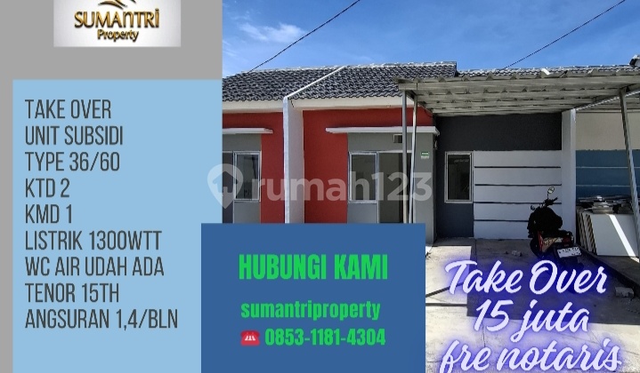 Rumah Subsidi Over Kredit Free Notaris Rumah Butuh Minim Renovasi HGB di Perumahan Green, Jl. Raya Srimahi, Srimahi, Tambun Utara, Bekasi, Jawa Barat, Indonesia, 17510, Bekasi