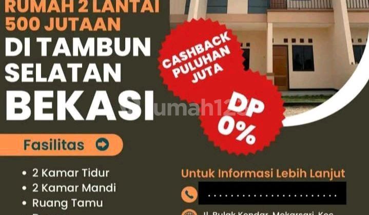 Two-Story House 0 Down Payment Mangunjaya Mekarsari Bekasi House at no. 34 c, Mekarsari Street, Mangunjaya, South Tambun, Bekasi, West Java, Indonesia, 17510, Bekasi Freehold Certificate