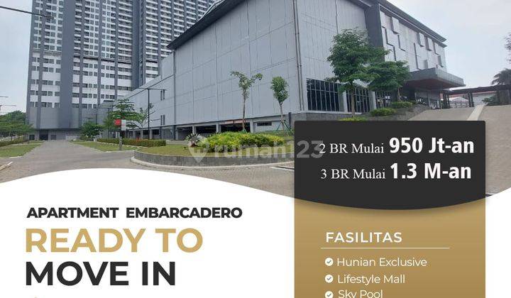 Dijual Apartemen Embarcadero Bintaro New Siap Huni Brand New Connect Mall 2