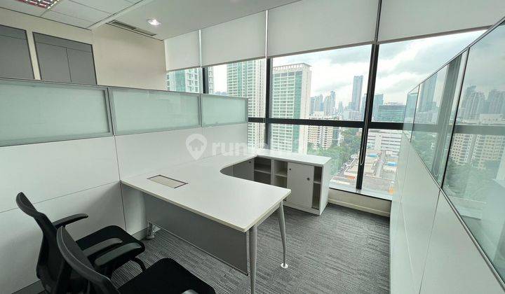 Sewa Kantor Lippo Kuningan 320 M2 Furnished Strategis Dekat Lrt 2