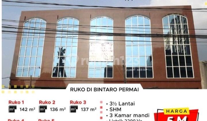 Ruko New For Sale @ Bintaro Jakarta Selatan Ada 5 Unit