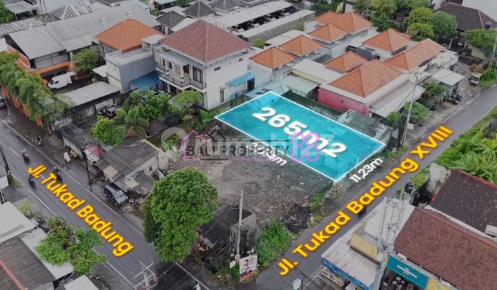 For Sale Land Tukad Badung Renon Denpasar Land Area 265 M2