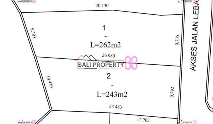 Land for Sale in Munggu Mengwi Badung Floor 243 M2 2