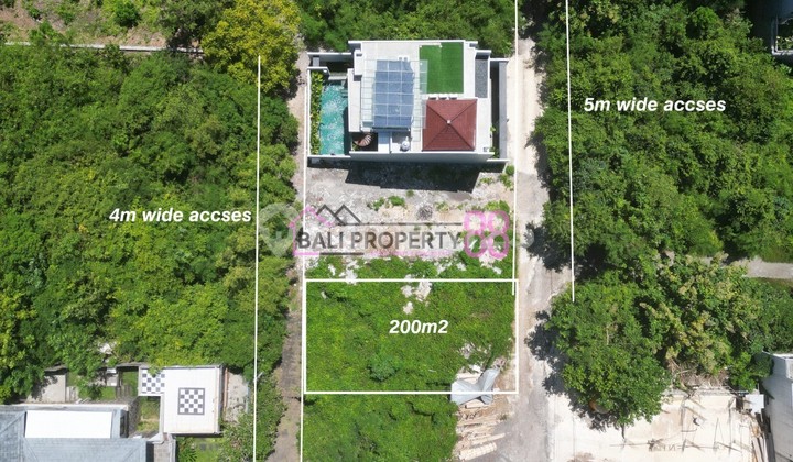 Dijual Tanah 5 Menit Dari Nourish Cafe Ungasan Bali LT 200 M2