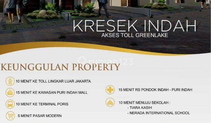 Dijual Murah Bu 1 Unit Rumah Deket Green Lake City Jakarta Barat. Dijamin Paling Murah  2