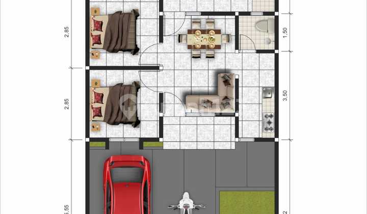 RUMAH MINIMALIS MODERN SIAP HUNI DEKAT PASAR GODEAN SLEMAN MURAH 2