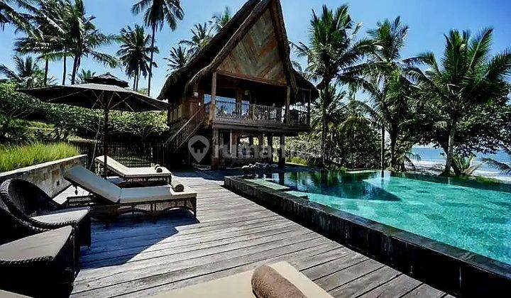 Villa Murah Tepi Pantai Dg Desain Joglo Mewah Di Pekutatatan Tabanan Bali  2