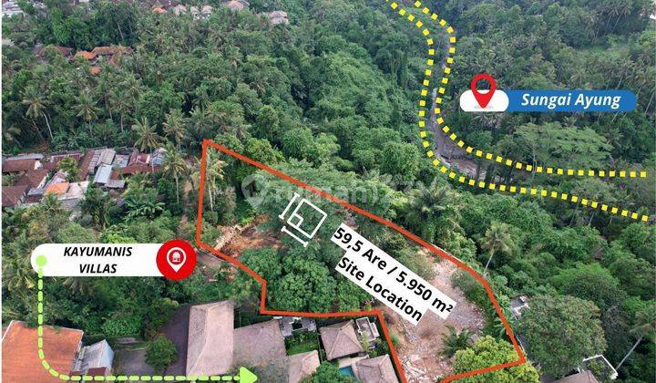 Cheap Land In Sayan Ubud Bali With Forest, River And Mountain View Suitable For Investment And Hotel Business 1