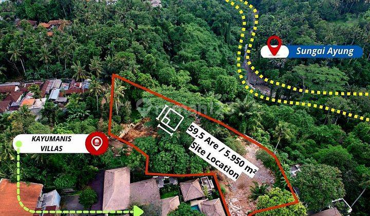 Tanah Lokasi Premium View Sungai Dan Hutan Di Sayan Ubud Sebelah Villa Kayu Manis  1