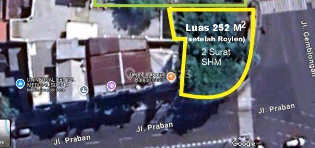 Tanah Komersial Pusat Kota Jl Raya Tunjungan Praban Surabaya 1