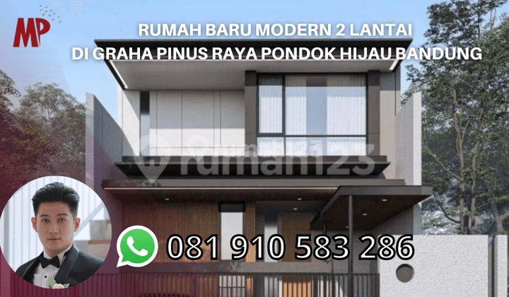 Rumah Baru Modern 2 Lantai di Graha Pinus Raya Pondok Hijau Bandung 1