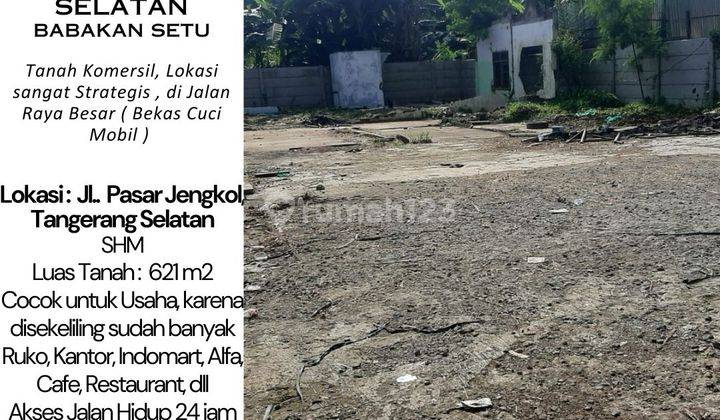 Jual Tanah Tangerang Selatan, Babakan Setu 621m2, Sangat Strategis, Sangat Murah 3,5 M.david Supit 0812 9709 7777  1