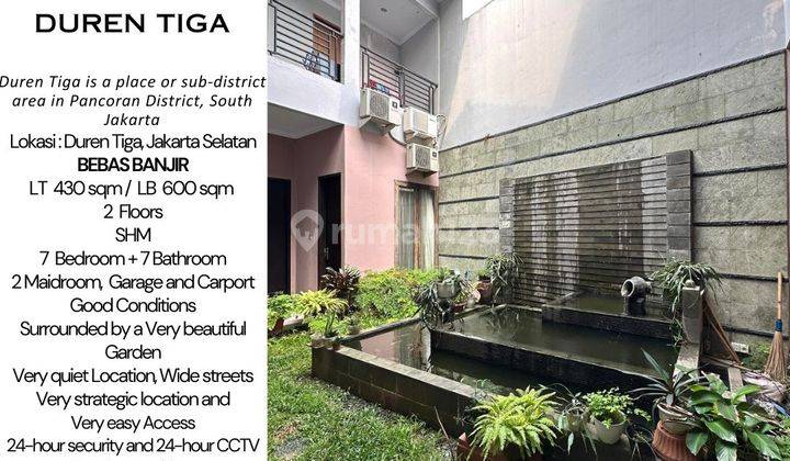 Jual Rumah Lokasi Duren Tiga, 600m2, Sekeliling Rumah Sangat Nyaman, Only 13m, Detail Information Call David Supit 0812 9709 7777 1