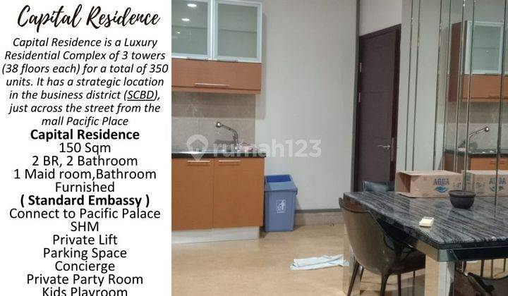 For Sale Capital Residence, Luxury Residence In Sudirman, 150m2, Limited Unit, Ready Show Unit On Location, Low Price 6,7 M, Call David Supit 0812 9709 7777 1