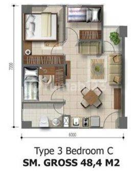 Dahlia 3 kamar bassura city siap huni apartemen Bassura City  2