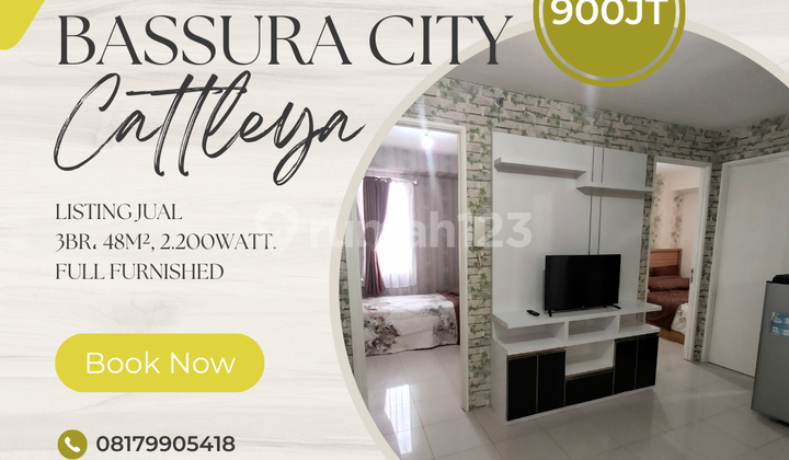 Jual 3BR atas mall Apartemen Bassura City Full Furnished  1