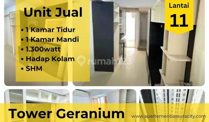 Jual 1BR Apartemen Bassura City Semi Furnished SHM 1