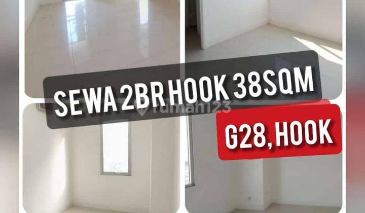 Sewa 2 Kamar Tidur Hook Apartemen Bassura City Tiap Kamar Ada Jendela  1