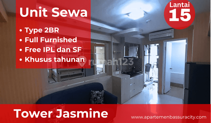 Sewa 2br Tahunan Apartemen Bassura City  1