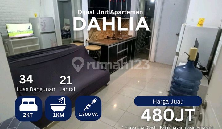 For Sale 2BR Furnished Tower Dahlia Apartment Bassura City