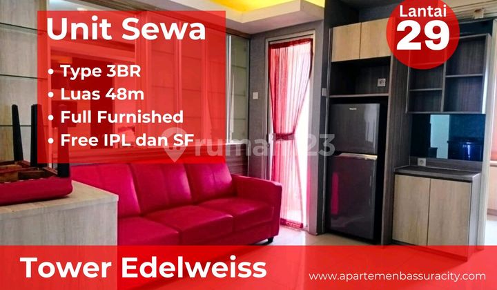 Sewa 3br Furnished Apartemen Bassura City