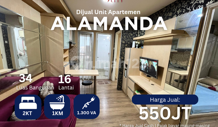 For Sale 2Br Furnished Top Mall Tower Alamanda Apartment Bassura City
