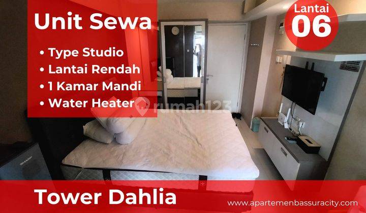 Sewa Studio Furnished Ada Water Heater Apartemen Bassura City Tower Dahlia 1