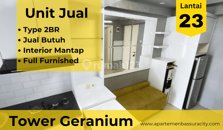 Jual Apartemen 2 Kamar Tidur Bassura City Design Mantap 1