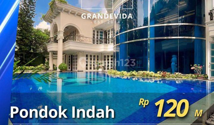 DIJUAL CEPAT RUMAH PONDOK INDAH : RUMAH MEWAH, TANAH DAN BANGUNAN BESAR, ROOFTOP VIEW GOLF, NEGO SAMPAI JADI 1