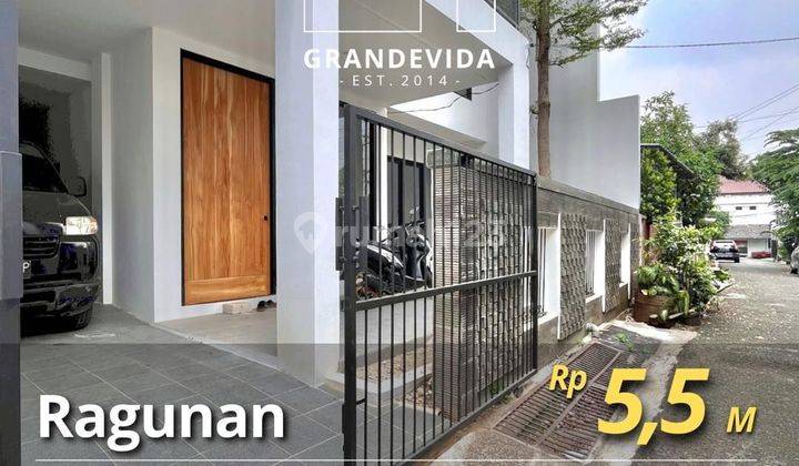 Dijual Cepat Rumah Ragunan : Brand New, Bangunan 2 Lantai Plus Attic, Design Modern 1