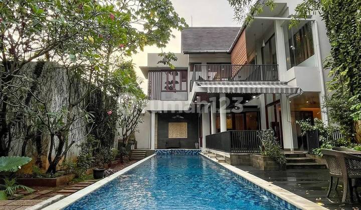 FOR SALE PERMATA HIJAU RUMAH DESIGN MODERN TROPICAL SIAP HUNI 