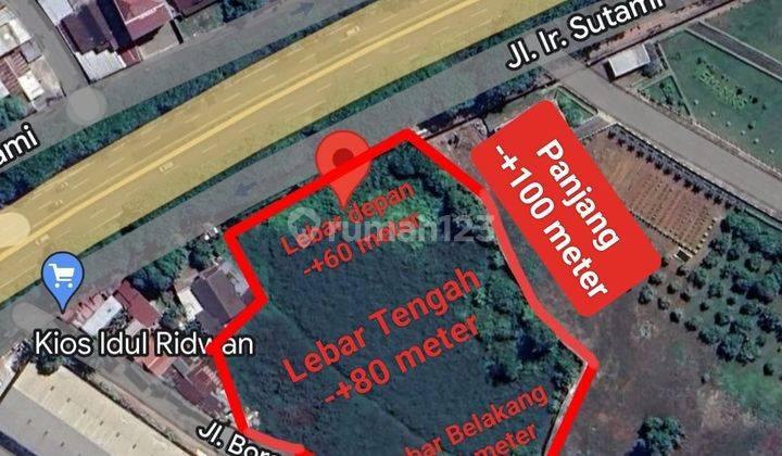Tanah Lokasi sangat bagus di jl. Ir. Sutami 
