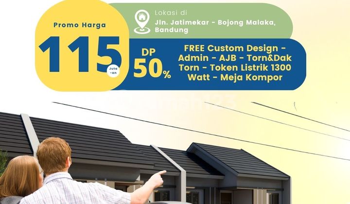 Modern minimalis jual rumah murah strategis investasi pasti 1