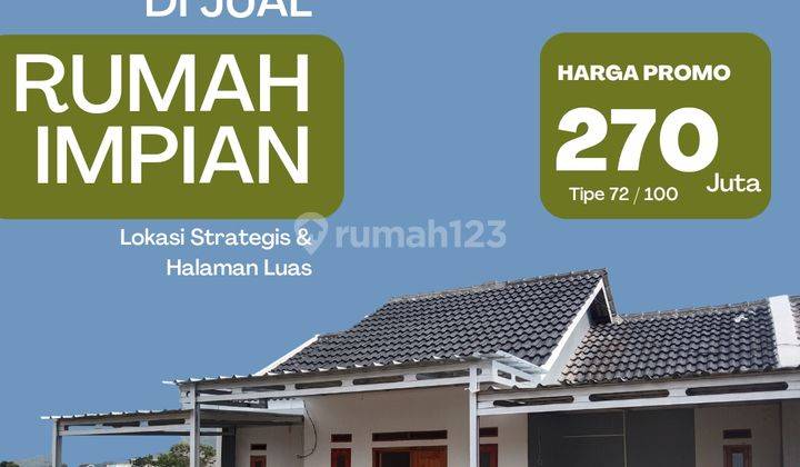 Hunian berkualitas 3KT 2KM strategis di jual 270 jutaan   1