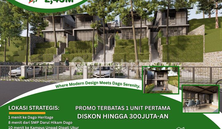 Rumah Baru Desain Arsitek Ternama dan Berpengalaman, Akses Mudah & Strategis Dekat Dago Tubagus Ismail Dipati ukur cigadung 1