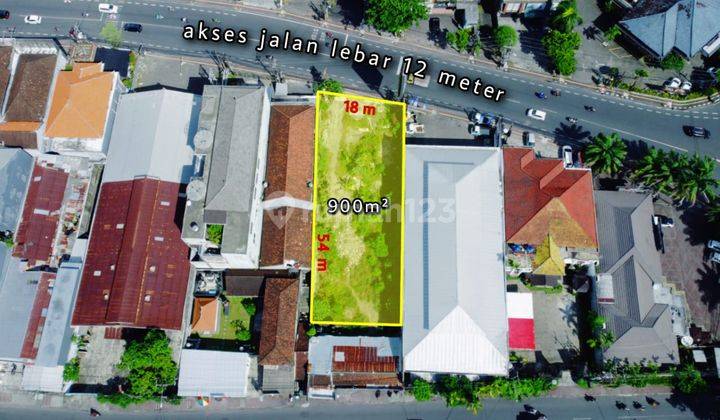 Tanah 900m2 Super Strategis di Jalan Utama Teuku Umar Denpasar 3