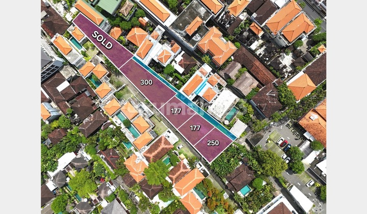 Tanah Kavling Luasan 177M2 Hingga 300M2 di Seminyak