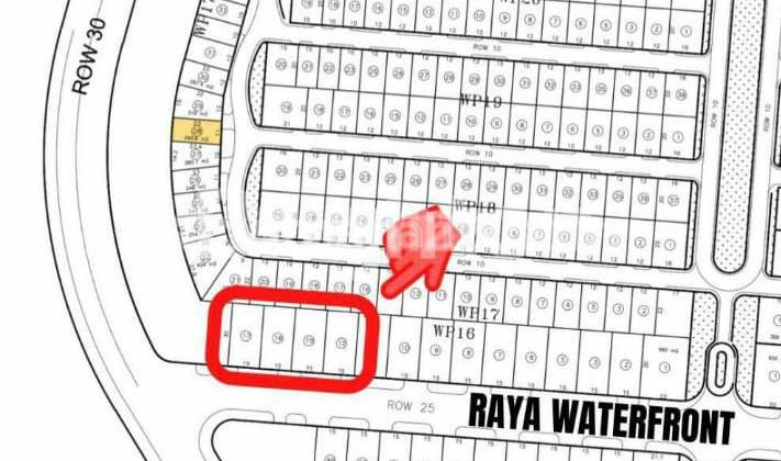 4 Kavling Jejer - Rare Opportunity Lokasi Strategis Row 25 Meter di Raya Waterfront Citraland