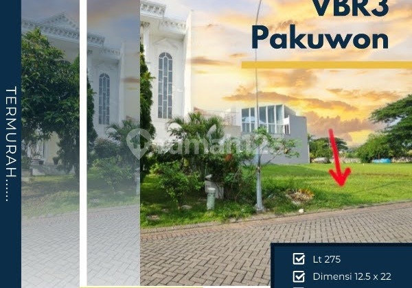 Termurah Tanah Kavling Villa Bukit Regency VBR 3 Pakuwon Indah Paling Murah Surabaya